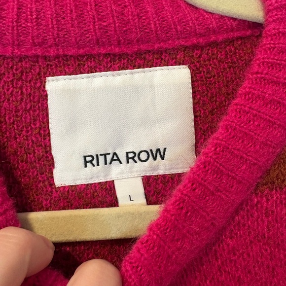 Rita Row bright Pink and Brown Checkered Cardigan - Picture 2 of 2